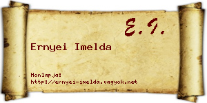 Ernyei Imelda névjegykártya